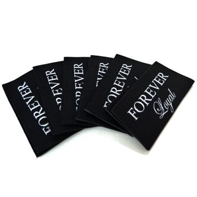 China Washable Wholesale Customized Sewing Woven Labels For Clothing , Polyester Fabric Garment Apparel Labels Brand Key Label / Washinglabel for sale