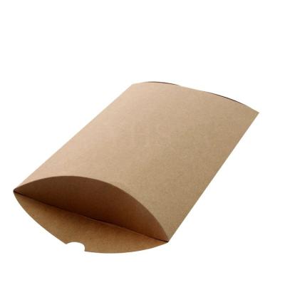 China Recyclable China Factory Recyclable Kraft Paper Pillow Gift Cheap Brown Paper Box for sale