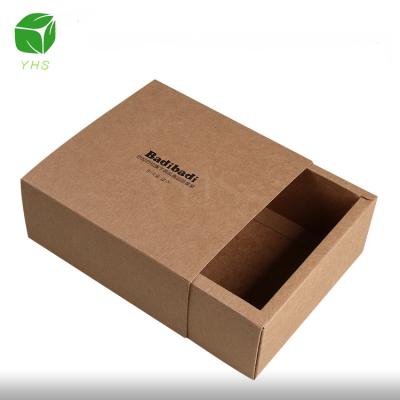 China Recyclable Recycle Sliding Kraft Paper Drawer Gift Box Packaging,Wholesale Cheap Handmade Brown Luxury Sleeve Soap Packaging Box for sale