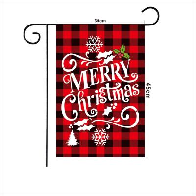 China Santa Claus Pattern Garden Banner Holiday Decoration Flag Christmas Garden Hanging Flag for sale