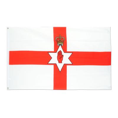 China Hanging Plant In Stock 90x 150cm British State Flag Northern Ireland Ulster 3x5 Irish Centenary Flag for sale