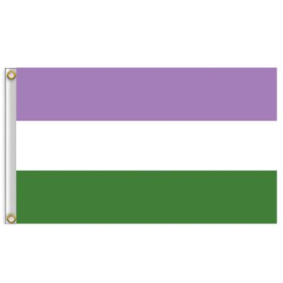 China Manufacturer Wholesale Gender Rainbow Flag 90x 150cm 3x 5ft Genderqueer Hanging Weird Flag for sale