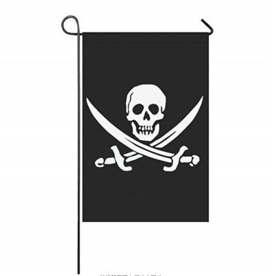 China 4 different styles custom heat transfer printing 30*45cm DIY Halloween festival polyester pirate garden flag for sale