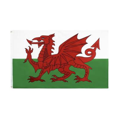 China Hanging Custom Any Size Red Dragon White Green National Flag of Wales for sale