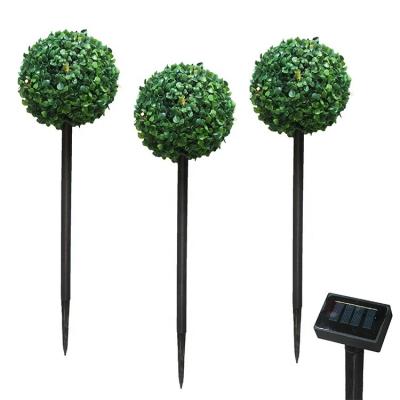 China Kanlong Dia14cm Weatherproof Solar Topiary Grass Lighting Solar Landscape String Light Ground Stake For Home Garden Decor for sale