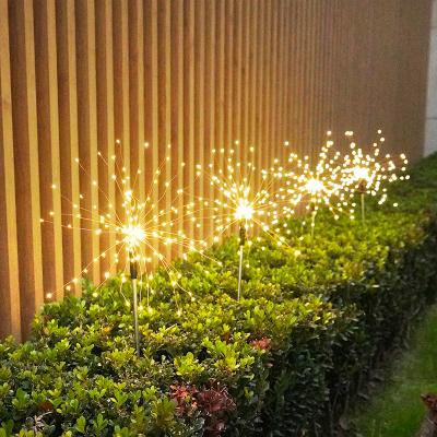 China Luz solar llevada decorativa de la participación del diente de león de Starburst del fuego artificial de H45cm de la luz de movimiento del sensor del jardín al aire libre portátil de la calle en venta