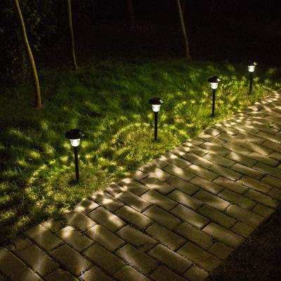 China Outdoors Patio Pathway Landscape Garden Stainless Steel Solar Powered Garden Led Lights for sale