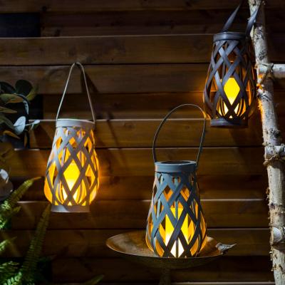 China Newish modern solar garden lights rattan solar wind lamp with 1 LED candle for sale