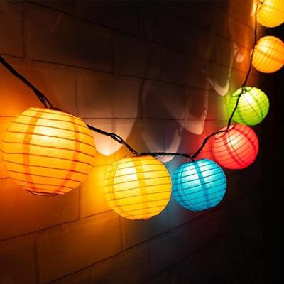 China Luces de hadas colgantes ligeras de la secuencia de la linterna de nylon al aire libre de la linterna 10 de la boda decorativa impermeable para el dormitorio del día de fiesta del partido en venta