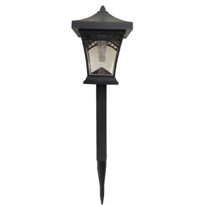 China Newish home garden lawn and park decoration plastic stake solar light with solar panel and recargable battery for sale