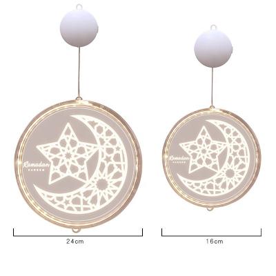 China Eid decoration led room coffee window lantern shape home creative curtain star light for ramadan for sale