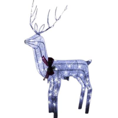 China Kanlong Large outdoor christmas reindeer light giant electric decorative motif dancing moving LED deer garden light for sale