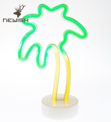 Chine Opérateur ligted de plastique de batterie de lumière de table de lampe au néon d'arbre de noix de coco de Kanlong 30cm à vendre