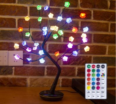 China Kanlong H45Cm Decorative Christmas Table Portable 3AA and USB LED Cherry Blossom Tree light for sale