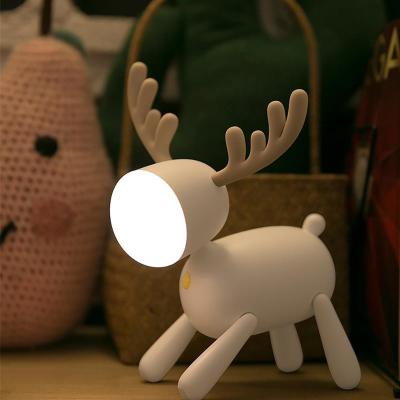 China Shipping Free Deer Night Light Tail Adjustable Timing USB Cute Animal LED Lamp Kids Gift Room Desktop Decoration for sale