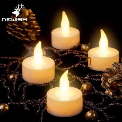 China kanlong low price wholesale tealight bulk plastic Christmas wedding home decor tea candles light electric moving flame for sale