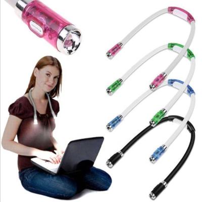 China Amazon Hot Sell Rechargeable Reading Lamp Flexible Neck Hug Led Book Light For Night for sale