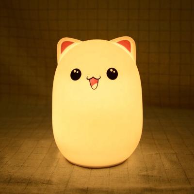 China Kanlong cheap pet small bear cute animal soft silicone night light kids room night lights for sale