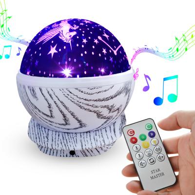 China Festival Party Decor Star Night Light Projector Kids Baby Bedroom Decoration Rotatable Music Night Lamp Christmas Gifts for sale