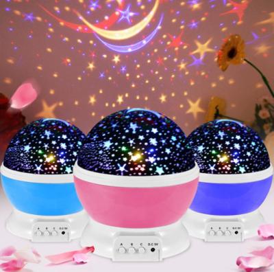 China Kanlong laser starry sky projector lamp moon stars night lights battery operated night light for Kids for sale