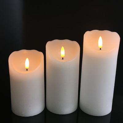 China Newish wholesale wedding decorations   Christmas Decor Moving Flame Wick Led Candle  Battery Operated LED Flameless Candle for sale