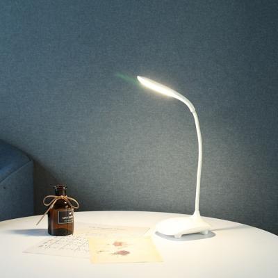 China Kanlong white plastic low price portable reading homework lamps wireless USB touch LED light table lamp for restaurant bedside for sale