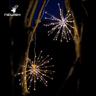 China Kanlong 30cm 120 bright LED firework starburst copper wire string Hanging kit Fairy christmas lights for sale