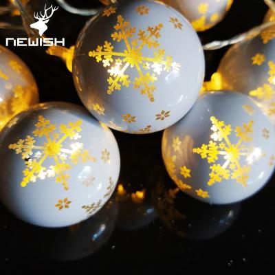 China Kanlong modern fashion white snowflake ball fairy light, string light with 10L,holiday led light for sale