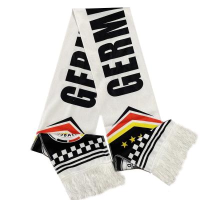 China Sports Football Team Fan Scarf Soccer Cup Polyester Long Soccer Fan Accessories Soccer Scarf for sale