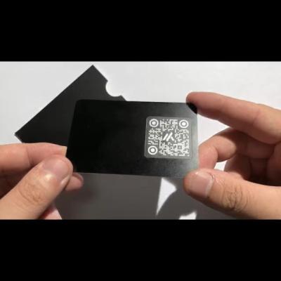 China Europe Smart Nfc Cards Metal Personalized Qr Code Brushed Steel Contactless Nfc Business Cards for sale