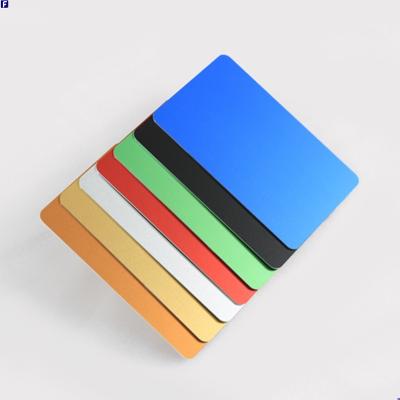 China New Style Eco-friendly Aluminum Metal Blank Business Cards Stainless Steel Metal Custom Blank Cards for sale