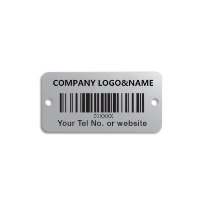 China Europe Capitals Tag Barcode Aluminum Tag With Unique Barcode for sale