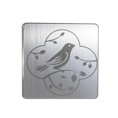 China Promotional Custom Coasters Mat Metal Cup Mat Silver Brushed Aluminum Coaster Stainless Steel Metal Drink Coasters from Europe for sale