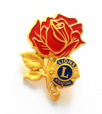 China Custom Lapel Lion Clubs International Soft Enamel Metal Pin Badge Brooches for sale