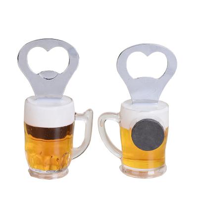 China Viable Factory Magnet Beer Mug Shape Custom Bottle Opener for sale