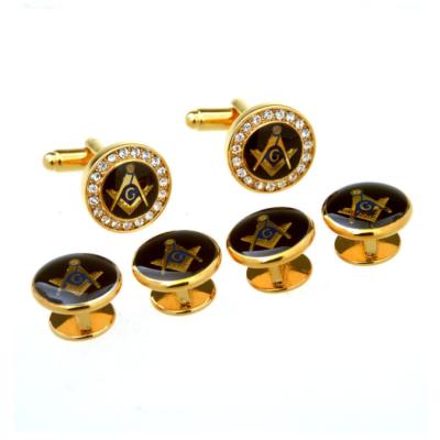 China Custom Europe Fashion Freemason Gift For Men Masonic Cufflinks for sale