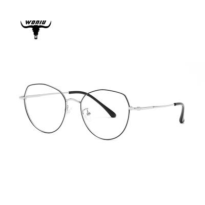 China FOR 2021 Newest Arrival MYOPIA/PRESBYOPIC GL18161 Titanium Ultralight Environmental High Polygon Hardness Optical Frames Thin Women for sale