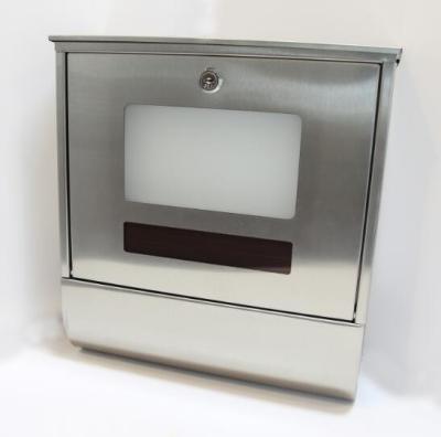 China Wall Mount Stainless Steel Wall Mounted Mailbox With House Number LED for sale