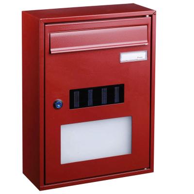 China Wall Mounted Steel Key Lock Mail Delivery Boxes Wall Mount Mailbox Security Drop Key Outdoor Locking Box for sale