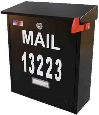 China Large Capacity Security Waterproof House Numbers Black Mailbox - Waterproof Stainless Steel for sale