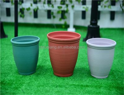 China Plastic Product High Quality Colorful Flowerpot Plastic Garden Round for sale