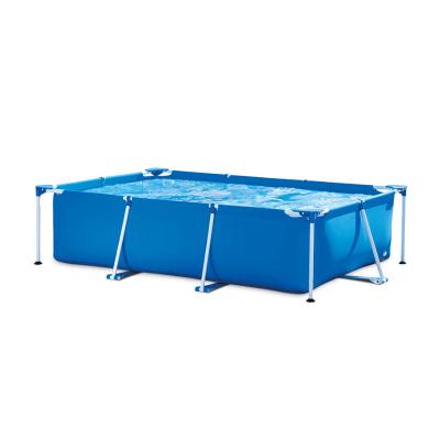 China Outdoor Camping Raising Intex Rectangular Large Adult Family Play Pool PVC Outdoor Inflatable Moving Pool for sale