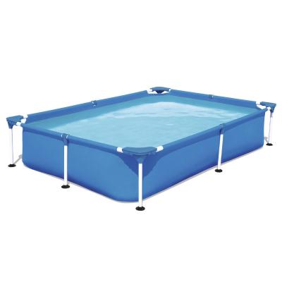 China Custom Large Metal Steel Frame Inflatable Traveling Water Pool Outdoor Camping Raising Family Size Large Play Pool Kids Inflatable Pool Home for sale