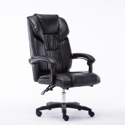 China Factory Price Adjustable Classic Ergonomic High-Back Swivel (Height) PU Office Comfortable Rolling Leather Chair for sale