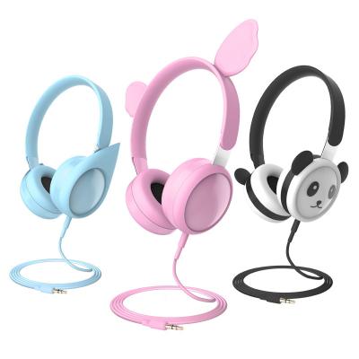 China High Quality Comfortable 3.5mm Headband Children Using Microphone Kids Headset Cable Earphone With 85dB Volume Limit for sale