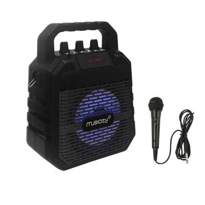 China No Mic Karaoke Sound Box Portable Wireless Handle and Wheels Embedded With Left Usb Speaker Amplifier for sale