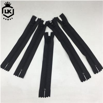 China End workable black color black color size #3#5 nylon zipper for pants pocket zipper or hoodie pocket zipper for sale