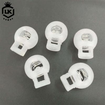 China Eco - Friendly Rope Lock Toggle Stopper Frost Plastic Transparent Clear Toggle Clip for sale