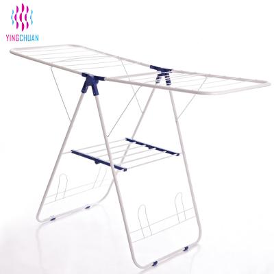 China Stainless Steel Material Eco-friendly Drying Rack Hanging Premium Quality Clothes Foldable Rolling Laundry Drying Rack for sale