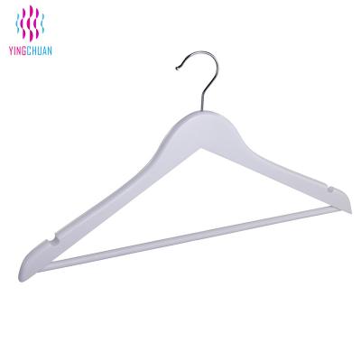 China Hot Selling Minimalist Free Sample Wooden Closet Hangers Clothes Wooden Women Hanger For Cloth for sale